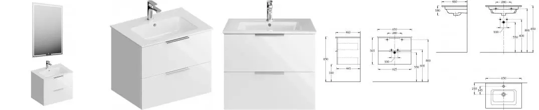 Мебель для ванной подвесная «Kerama Marazzi» Piano Forte 65 белый глянец Мебель для ванной подвесная «Kerama Marazzi» Piano Forte 65 белый глянец