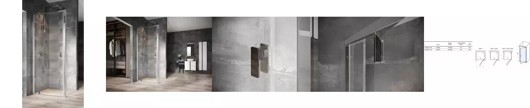 Душевой угол-ограждение «Ravak» Nexty NDOP1 90/90 Transparent/хром универсальный