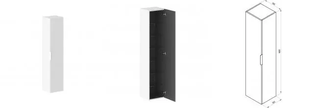 Пенал «Ravak» SB Comfort II 35 белый/ручки белая универсальный