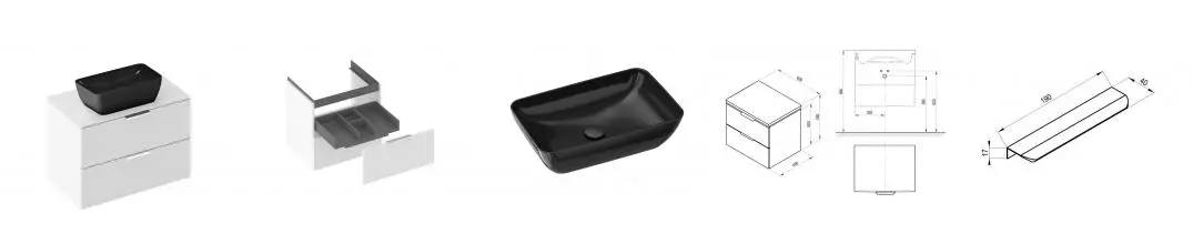 Тумба с раковиной «Ravak» SD Comfort II 60 (Uni Slim R 50/31) подвесная белая Тумба с раковиной «Ravak» SD Comfort II 60 (Uni Slim R 50/31) подвесная белая