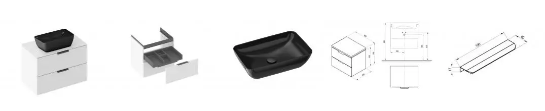 Тумба с раковиной «Ravak» SD Comfort II 60 (Uni Slim R 50/31) подвесная белая Тумба с раковиной «Ravak» SD Comfort II 60 (Uni Slim R 50/31) подвесная белая