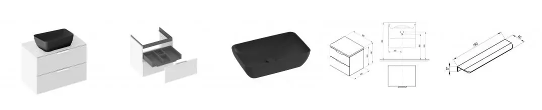 Тумба с раковиной «Ravak» SD Comfort II 60 (Uni Slim R 50/31) подвесная белая Тумба с раковиной «Ravak» SD Comfort II 60 (Uni Slim R 50/31) подвесная белая