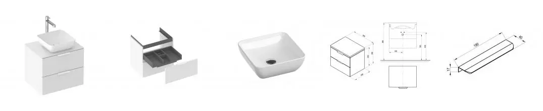 Тумба с раковиной «Ravak» SD Comfort II 60 (Uni Slim S 38) подвесная белая Тумба с раковиной «Ravak» SD Comfort II 60 (Uni Slim S 38) подвесная белая