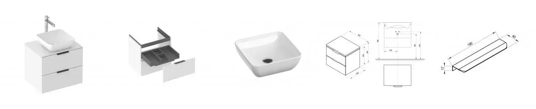 Тумба с раковиной «Ravak» SD Comfort II 60 (Uni Slim S 38) подвесная белая Тумба с раковиной «Ravak» SD Comfort II 60 (Uni Slim S 38) подвесная белая