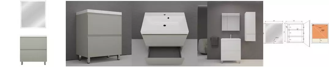 Мебель для ванной «Style Line» Манхэттен 70 олива