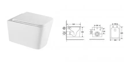 Подвесной унитаз безободковый «AQUAme» AQM2015PRO белый с сиденьем дюропласт с микролифтом белое Подвесной унитаз безободковый «AQUAme» AQM2015PRO белый с сиденьем дюропласт с микролифтом белое