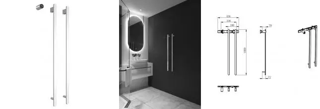 Электрический полотенцесушитель «AQUAme» AQM3132CR 46/100 хром левый Электрический полотенцесушитель «AQUAme» AQM3132CR 46/100 хром левый