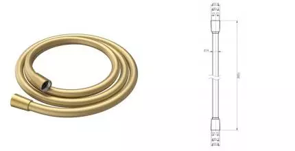 Душевой шланг «Cezares» CZR-FD-150-BORO 150 см брашированное золото Душевой шланг «Cezares» CZR-FD-150-BORO 150 см брашированное золото