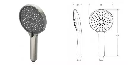 Ручная лейка «Cezares» CZR-D3F1-IN сатин