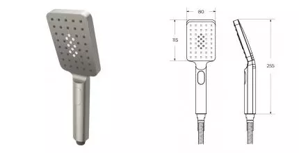 Ручная лейка «Cezares» CZR-D3F2-IN сатин