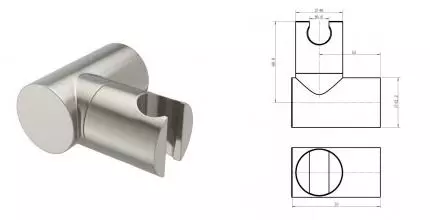 Держатель для душа «Cezares» CZR-SOC1-IN сатин