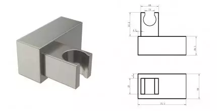 Держатель для душа «Cezares» CZR-SOC2-IN сатин