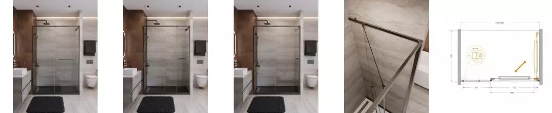 Душевая дверь «Cezares» LUX-B-FS-11-120-C-GM 120/195 прозрачная/оружейная сталь универсальная Душевая дверь «Cezares» LUX-B-FS-11-120-C-GM 120/195 прозрачная/оружейная сталь универсальная