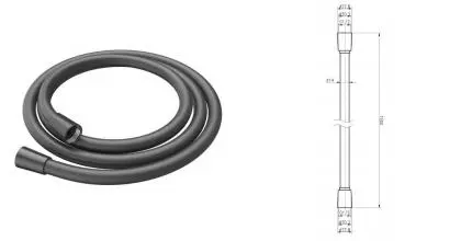 Душевой шланг «Cezares» CZR-FD-150/NOP 150 см чёрный матовый Душевой шланг «Cezares» CZR-FD-150/NOP 150 см чёрный матовый