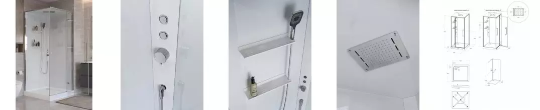 Душевая кабина «Belbagno» UNO-CAB-A-1-90-C-Cr-Bi-TOP-R 90/90 низкий поддон прозрачная/белая правая