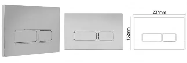 Кнопка смыва «Aquanet» AQ-PRO-01CR пластик хром AQ-PRO-01CR