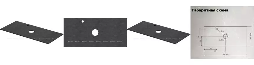 Мебельная столешница «Aquanet» Flat 100 столешница керамогранит графит левая