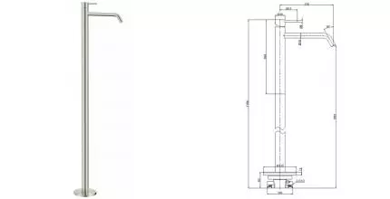 Смеситель для раковины «AQUAme» Siena AQM6211BN шлифованный никель