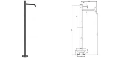 Смеситель для раковины «AQUAme» Siena AQM6211MB чёрный матовый Смеситель для раковины «AQUAme» Siena AQM6211MB чёрный матовый