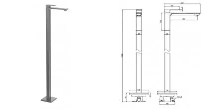 AQM6811GM Savona Смеситель для напольной раковины (монт. часть в комплекте), металл · Savona, AQUAme, AQM6811GM AQM6811GM Savona Смеситель для напольной раковины (монт. часть в комплекте), металл · Savona, AQUAme, AQM6811GM