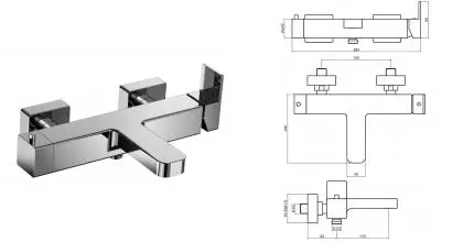 Смеситель для ванны с душем «AQUAme» Savona AQM6812CR хром Смеситель для ванны с душем «AQUAme» Savona AQM6812CR хром