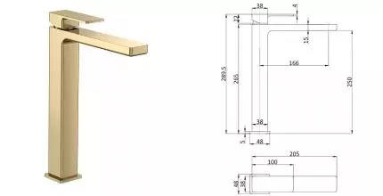 AQM6814GG Savona Смеситель для свободностоящей раковины 250мм, гладкий, подводка ?", золото · Savona, AQUAme, AQM6814GG AQM6814GG Savona Смеситель для свободностоящей раковины 250мм, гладкий, подводка ?", золото · Savona, AQUAme, AQM6814GG