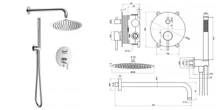 Душевая система «AQUAme» AQM8404CR хром Душевая система «AQUAme» AQM8404CR хром