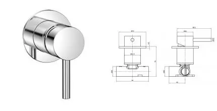 Смеситель для душа «AQUAme» AQM8804CR хром