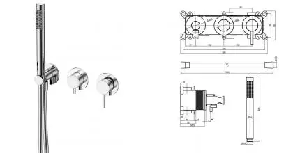 Смеситель для душа «AQUAme» AQM8805CR хром