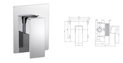 Смеситель для душа «AQUAme» Savona AQM8807CR хром