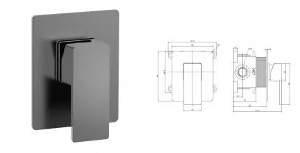 Смеситель для душа «AQUAme» Savona AQM8807GM оружейная сталь Смеситель для душа «AQUAme» Savona AQM8807GM оружейная сталь