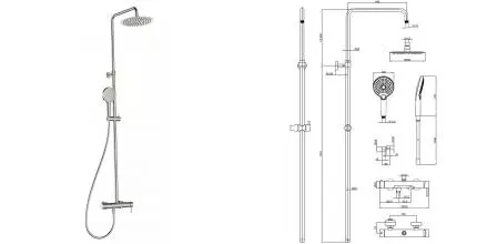 Душевая система «AQUAme» AQM8011BN шлифованный никель Душевая система «AQUAme» AQM8011BN шлифованный никель