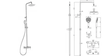 Душевая система «AQUAme» AQM8011CR хром Душевая система «AQUAme» AQM8011CR хром