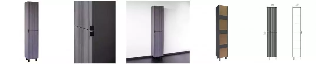 COMFORTY. Шкаф-колонна "Лима-35Н" антрацит 00-00019242 · Лима, Comforty, 00-00019242