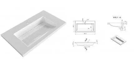 Раковина «AQUAme» Versalia Luxor 80/45 литьевой мрамор белая Раковина «AQUAme» Versalia Luxor 80/45 литьевой мрамор белая