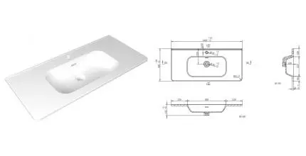 Раковина «AQUAme» Rondy 101/46 фаянсовая белая