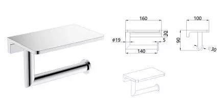 Держатель для туалетной бумаги «AQUAme» Trento AQM7209CR на стену хром