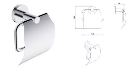 Держатель для туалетной бумаги «AQUAme» Trento AQM7210CR на стену хром