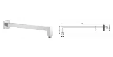 Кронштейн для верхнего душа «AQUAme» AQM8704CR 40 хром Кронштейн для верхнего душа «AQUAme» AQM8704CR 40 хром