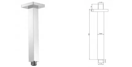 Кронштейн для верхнего душа «AQUAme» AQM8705CR 20 хром Кронштейн для верхнего душа «AQUAme» AQM8705CR 20 хром
