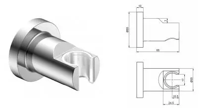 Держатель для душа «AQUAme» Siena AQM8722CR хром Держатель для душа «AQUAme» Siena AQM8722CR хром
