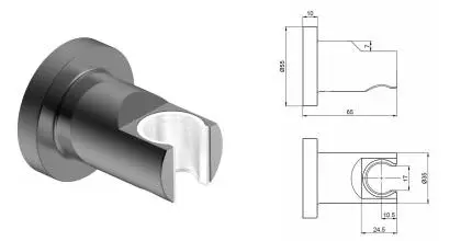 Держатель для душа «AQUAme» Siena AQM8722GM оружейная сталь Держатель для душа «AQUAme» Siena AQM8722GM оружейная сталь