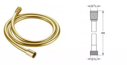 Душевой шланг «AQUAme» AQM1501GG 100 см золото Душевой шланг «AQUAme» AQM1501GG 100 см золото