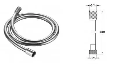 Душевой шланг «AQUAme» AQM1502CR 150 см хром Душевой шланг «AQUAme» AQM1502CR 150 см хром