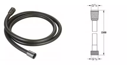 Душевой шланг «AQUAme» AQM1502GM 150 см оружейная сталь Душевой шланг «AQUAme» AQM1502GM 150 см оружейная сталь