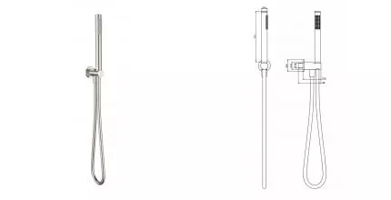 Душевой гарнитур «AQUAme» AQM8711BN шлифованный никель Душевой гарнитур «AQUAme» AQM8711BN шлифованный никель