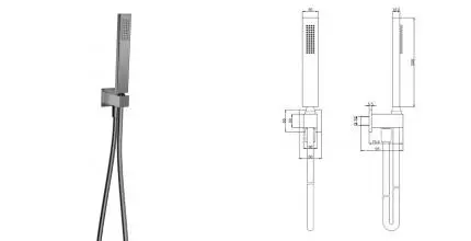 Душевой гарнитур «AQUAme» Savona AQM8712GM оружейная сталь Душевой гарнитур «AQUAme» Savona AQM8712GM оружейная сталь