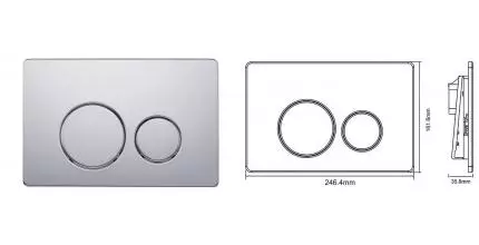 Кнопка смыва «AQUAme» AQM4111CR металл хром Кнопка смыва «AQUAme» AQM4111CR металл хром