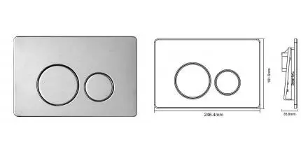 Кнопка смыва «AQUAme» AQM4111S металл сатин Кнопка смыва «AQUAme» AQM4111S металл сатин