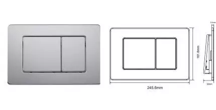Кнопка смыва «AQUAme» AQM4112CR металл хром Кнопка смыва «AQUAme» AQM4112CR металл хром